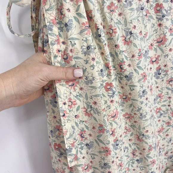 Polo Ralph Lauren Size 0 Floral Midi Dress Tie Shoulder Cottagecore Boho NWT - Picture 5 of 10